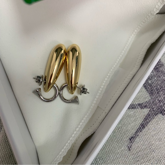 Bottega Veneta Gold Drop Earrings - Picture 2 of 5